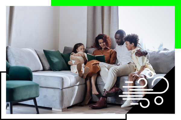 Ductless Mini-Splits 5 family hanging out in living room