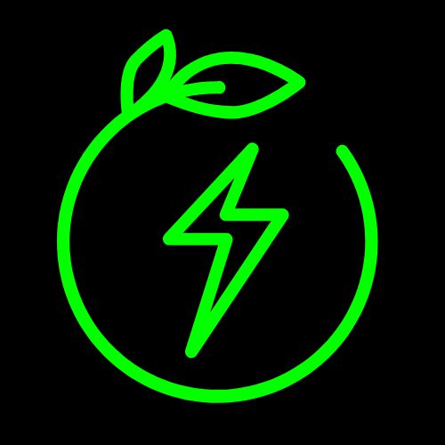Ductless Mini-split icon4 lighting bolt surrounding by circular sprout icon