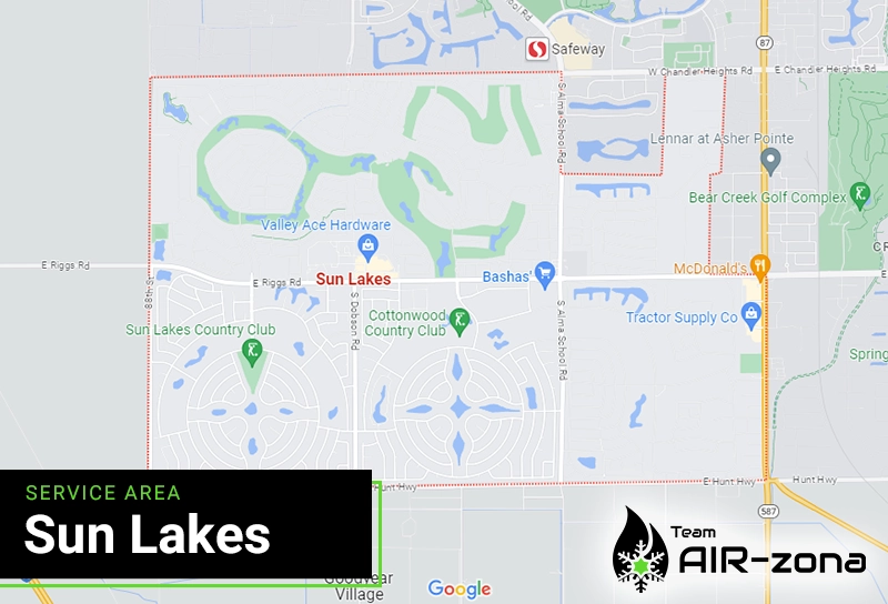 AC services in Sun Lakes service area map